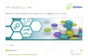 Internetauftritt | OptWare GmbH, Regensburg - Inhaltsseite »Referenzen«