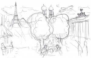 tales of three cities - Skizze
