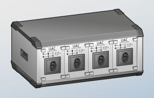 Akkuladestation 1x4 Dimetrie hinten