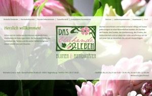 Internetauftritt | Das blühende Leben, Regensburg - Inhaltsseite »Herzlich Willkomen«