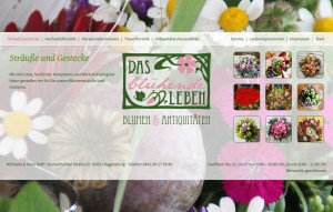 Internetauftritt | Das blühende Leben, Regensburg - Inhaltsseite »Sträuße/Gestecke«