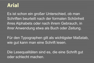 Die Wahl der richtigen Schrift