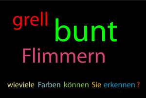 Jede Farbe besitzt eine Eigenhelligkeit
