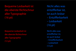 Welche Farbe für die Schrift?