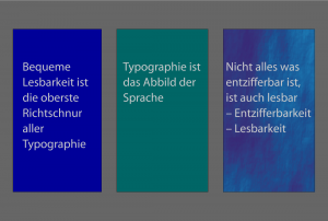 Wie kombiniert man Hintergrund und Schrift?